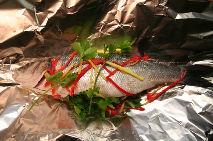 Sea Bass preparation