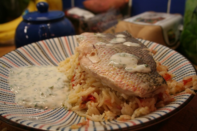 Red Snapper with Spicy Couscous