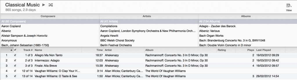 iTunes 11 Classical Music