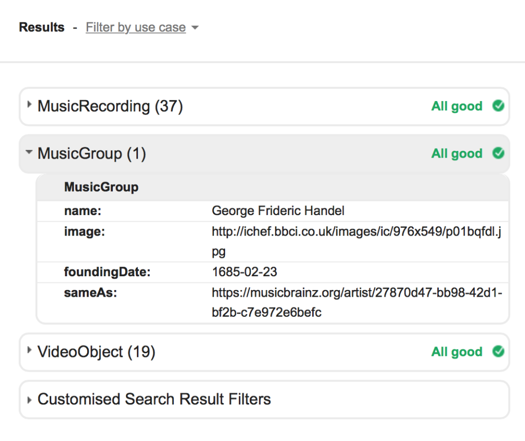 Illustration of Microdata available from BBC Music pages