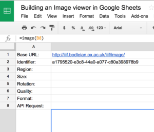 Illustration of template spreadsheet